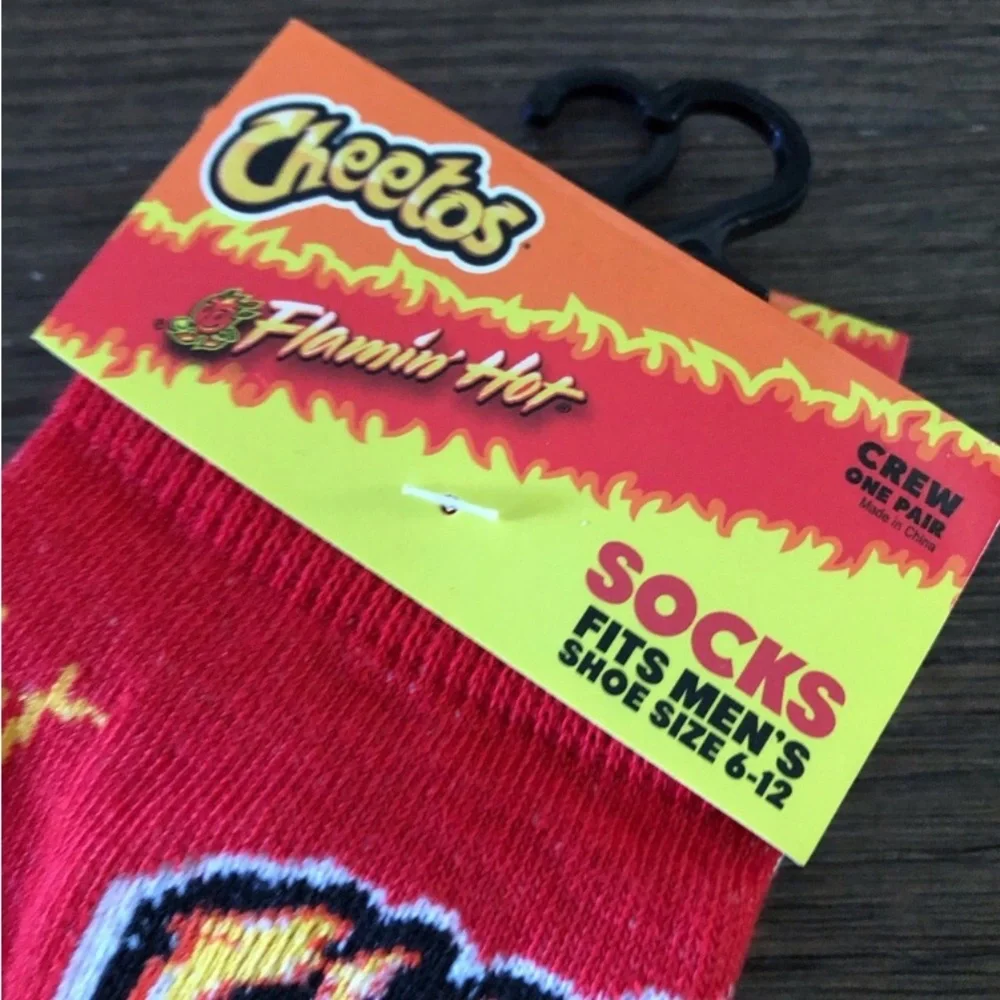 Cheetos Flamin Hot men’s crew socks size 6-12